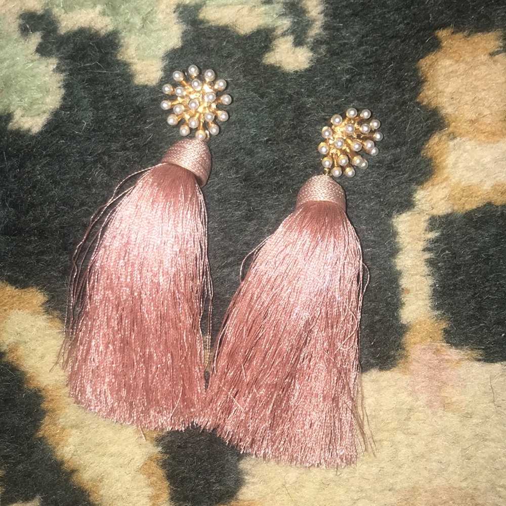 Anthropologie tassel drop earrings
